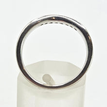 Load image into Gallery viewer, 2673: Vintage Platinum Natural Diamonds Wishbone Dress/Stacker Ring