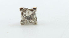 Load image into Gallery viewer, 2971: Vintage 18ct White Gold Princess Cut Diamonds Stud Earrings