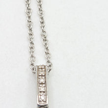 Load image into Gallery viewer, 2977: Vintage & Heavy 18ct White Gold Swiss Blue Topaz 5 Diamonds Pendant