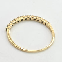 Load image into Gallery viewer, 2980: Vintage 18ct Gold 11 natural Sparkling Diamonds Half-Eternity/Stacker Ring
