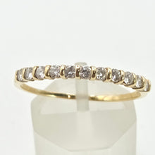 Load image into Gallery viewer, 2980: Vintage 18ct Gold 11 natural Sparkling Diamonds Half-Eternity/Stacker Ring