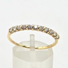 Load image into Gallery viewer, 2980: Vintage 18ct Gold 11 natural Sparkling Diamonds Half-Eternity/Stacker Ring