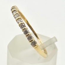 Load image into Gallery viewer, 2980: Vintage 18ct Gold 11 natural Sparkling Diamonds Half-Eternity/Stacker Ring