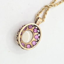 Load image into Gallery viewer, 2842: Vintage 9ct Gold Op[al Rubies Pendant & 9ct Gold Necklace- From 1980