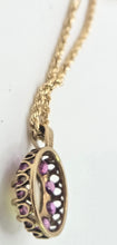 Load image into Gallery viewer, 2842: Vintage 9ct Gold Op[al Rubies Pendant & 9ct Gold Necklace- From 1980