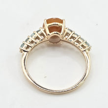 Load image into Gallery viewer, 2844; Vintage & Rare 9ct Gold Fire Opal Blue Spinals Dress Ring