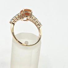Load image into Gallery viewer, 2844; Vintage & Rare 9ct Gold Fire Opal Blue Spinals Dress Ring