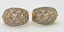 Load image into Gallery viewer, 2845: Vintage 9ct Gold 78 Natural Diamonds Stud Clip Earrings