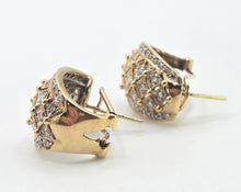 Load image into Gallery viewer, 2845: Vintage 9ct Gold 78 Natural Diamonds Stud Clip Earrings
