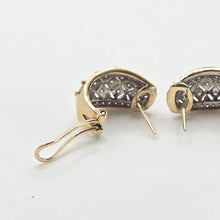 Load image into Gallery viewer, 2845: Vintage 9ct Gold 78 Natural Diamonds Stud Clip Earrings