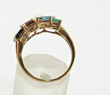Load image into Gallery viewer, 2848: Vintage 9ct God "Tutti Frutti" Multi-Gemstone Dress Ring