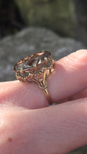 Load image into Gallery viewer, 2987: Vintage: 9ct Gold Pale Green Quartz Statement Cocktail Ring