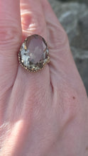 Load image into Gallery viewer, 2987: Vintage: 9ct Gold Pale Green Quartz Statement Cocktail Ring