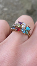 Load image into Gallery viewer, 2848: Vintage 9ct God "Tutti Frutti" Multi-Gemstone Dress Ring