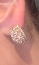 Load image into Gallery viewer, 2845: Vintage 9ct Gold 78 Natural Diamonds Stud Clip Earrings