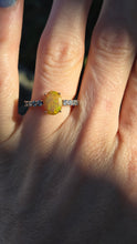 Load image into Gallery viewer, 2844; Vintage & Rare 9ct Gold Fire Opal Blue Spinals Dress Ring