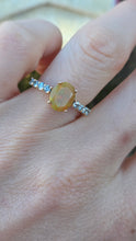 Load image into Gallery viewer, 2844; Vintage & Rare 9ct Gold Fire Opal Blue Spinals Dress Ring
