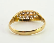 Load image into Gallery viewer, 2857: Antique 18ct Gold 12 Natural Old Cut Diamonds "Boat" Ring- From 1911