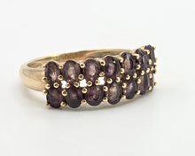 Load image into Gallery viewer, 2878: Vintage & Rare 9ct Gold Tiered Smokey Quartz Ring