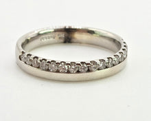 Load image into Gallery viewer, 2880: Vintage 9ct White Gould 17 natural Sparkling Diamonds Dress/Stacker Ring