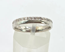 Load image into Gallery viewer, 2880: Vintage 9ct White Gould 17 natural Sparkling Diamonds Dress/Stacker Ring