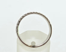 Load image into Gallery viewer, 2880: Vintage 9ct White Gould 17 natural Sparkling Diamonds Dress/Stacker Ring