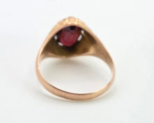 Load image into Gallery viewer, 2895: Antique 9ct Rose Gold Garnet Ring- From 1914