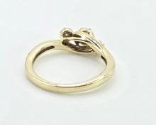 Load image into Gallery viewer, 2923: Vintage 9ct Gold 21 Natural Diamonds Bypass Ring
