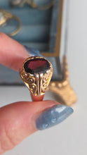 Load image into Gallery viewer, 2895: Antique 9ct Rose Gold Garnet Ring- From 1914