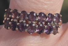 Load image into Gallery viewer, 2878: Vintage & Rare 9ct Gold Tiered Smokey Quartz Ring