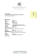 Load image into Gallery viewer, 2069: Vintage 18ct White Gold Pear Cut Emerald Diamonds Pendant- Petite perfection.