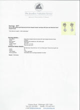 Load image into Gallery viewer, 2677: Vintage 18ct Gold Diamonds Encrusted Heart Shaped Drop/Dangle Earrings