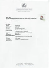 Load image into Gallery viewer, 2892: Vintage 18ct White Gold Padparadscha Sapphire (6.84ct) Diamonds Cluster Cocktail Ring