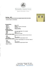 Load image into Gallery viewer, 6097: Vintage: 18ct White Gold Art Deco Style Emeralds Diamonds Earrings- Thrilling