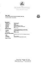 Load image into Gallery viewer, 6273 Vintage 18ct Gold Emerald Cut Emerald 12 Diamonds Square Set Cocktail Ring