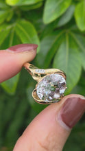Load and play video in Gallery viewer, 2167: Vintage; 9ct Gold Large Pink Kunzite Diamonds Cocktail Ring