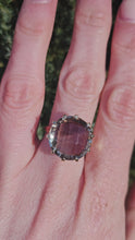 Cargar y reproducir el video en el visor de la galería, 1394: Vintage: 9ct Gold Round Cut Quartz Statement Cocktail Ring- Date-Mark 1967