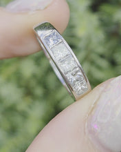 Load and play video in Gallery viewer, 1932 18ct White Gold Natural Diamonds (0.8ct) Channel Set Ring