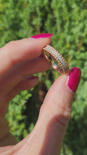 Load and play video in Gallery viewer, 2026: Vintage: 18ct Rose Gold 60 Diamonds Full-Eternity/Stacker Ring- Fabulous
