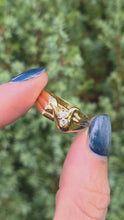 Load and play video in Gallery viewer, 1937: Vintage: 22ct Gold twin Natural Diamonds Fancy Signet Ring