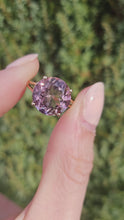 Cargar y reproducir el video en el visor de la galería, 1414: Vintage; 9ct Gold Round Cut Ametrine Cocktail Ring- exquisite