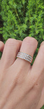 Load and play video in Gallery viewer, 1551: Vintage: 9ct Gold Diamonds Tiered Ring- 36 natural sparkling diamonds