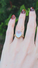 Load and play video in Gallery viewer, 6250 Vintage: 9ct Gold Large Pink Quartz Cocktail Ring