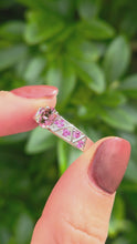 Load and play video in Gallery viewer, 1894: Vintage: 9ct White Gold Pink Tourmalines Dress Ring- pretty in pink