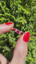 Load and play video in Gallery viewer, 6061 Vintage(: 18ct Gold Rubies Diamonds Dress Ring- From 1977