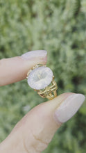 Load and play video in Gallery viewer, 6270 Vintage: 9ct Gold Large Pink Rose Quartz Cocktail Ring