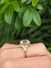 Load image into Gallery viewer, 2167: Vintage; 9ct Gold Large Pink Kunzite Diamonds Cocktail Ring