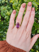 Load image into Gallery viewer, 7324 Vintage & Rare: Egyptian 18ct Gold Marquise Cut  Purple Sapphire