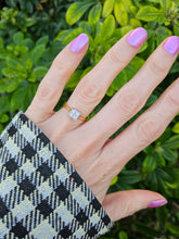 Load image into Gallery viewer, 6320 Vintage: 18ct Gold Princess cut Diamonds (0.6ct) Geometric Set Ring