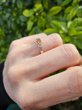 Load image into Gallery viewer, 1321: Vintage: 9ct White Gold Orange Citrine  Openwork Shank Ring- delightful